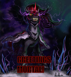 Size: 858x930 | Tagged: safe, artist:virus-91, edit, king sombra, g4, halloween, male, solo, text