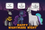 Size: 879x596 | Tagged: safe, artist:herny, nightmare moon, princess celestia, princess luna, oc, oc:kevin the nightguard, bee, ghost, luna-afterdark, g4, bedsheet ghost, blinding flare, halloween, nightmare luna, nightmare night, tumblr