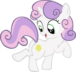 Size: 1800x1705 | Tagged: safe, edit, sweetie belle, pony, unicorn, g4, beast wars, butt, female, filly, foal, horn, plot, predacon, simple background, solo, transformers, transparent background