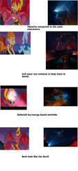 Size: 1960x4288 | Tagged: safe, snails, snips, sunset shimmer, kaiju, equestria girls, g4, my little pony equestria girls, coincidence, comparison, pacific rim, raiju, scunner, slattern, sunset satan, text, the fools, updated