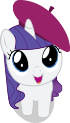 Size: 4658x8141 | Tagged: safe, artist:lazypixel, rarity, g4, absurd resolution, beatnik rarity, beret, clothes, female, filly, filly rarity, hat, simple background, solo, transparent background, vector, younger