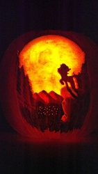 Size: 1840x3264 | Tagged: safe, artist:bearclaus, screw loose, g4, carving, female, halloween, holiday, jack-o-lantern, pumpkin