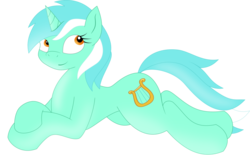 Size: 1120x714 | Tagged: safe, artist:dubstepbrony4life, artist:qcryzzy, lyra heartstrings, g4, cute, female, looking back, prone, simple background, smiling, solo, transparent background