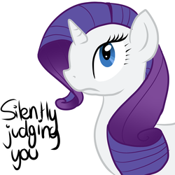 Size: 4000x4000 | Tagged: safe, artist:lisa400, rarity, pony, unicorn, g4, blue eyes, female, horn, reaction image, simple background, solo, text, vector, white background