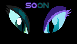 Size: 1280x740 | Tagged: safe, artist:tiarawhy, nightmare moon, queen chrysalis, g4, explicit source, eye contact, looking at each other, preview, ship:chrysmoon, soon