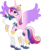 Size: 4740x5790 | Tagged: safe, artist:90sigma, princess cadance, shining armor, g4, the crystal empire, absurd resolution, cadance riding shining armor, carrying, out of context, ponies riding ponies, riding, simple background, tired, transparent background, vector