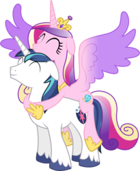 Size: 4740x5790 | Tagged: safe, artist:90sigma, princess cadance, shining armor, alicorn, pony, g4, the crystal empire, absurd resolution, cadance riding shining armor, carrying, cute, cutedance, female, glomp, happy, hug, hug from behind, male, mare, nuzzling, ponies riding ponies, riding, shining adorable, simple background, smiling, snuggling, stallion, transparent background, vector