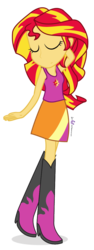 Size: 450x1200 | Tagged: safe, artist:dm29, sunset shimmer, equestria girls, g4, female, simple background, solo, transparent background