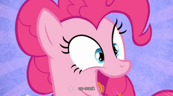 Size: 640x355 | Tagged: safe, screencap, pinkie pie, g4, games ponies play, female, meme, solo, youtube caption