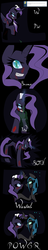 Size: 900x4698 | Tagged: safe, artist:lollypopa, nightmare rarity, queen chrysalis, ask thequeens, g4, blood, comic, tumblr