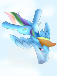 Size: 3000x4000 | Tagged: safe, artist:coldstorm, rainbow dash, g4, female, flying, solo