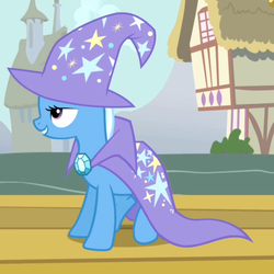 Size: 600x600 | Tagged: safe, screencap, trixie, pony, unicorn, boast busters, g4, my little pony: friendship is magic, cropped, female, mare, smiling, solo