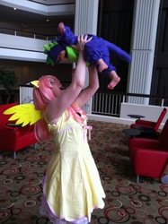 Size: 1936x2592 | Tagged: safe, fluttershy, spike, human, g4, cosplay, irl, irl human, photo