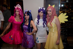 Size: 4896x3264 | Tagged: safe, fluttershy, pinkie pie, rarity, twilight sparkle, human, g4, cosplay, irl, irl human, photo