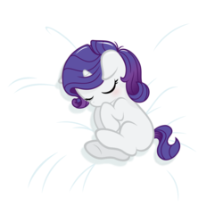 Size: 4000x3840 | Tagged: safe, artist:godoffury, part of a set, rarity, pony, g4, .svg available, babity, baby, baby pony, cute, female, filly, foal, pillow, raribetes, sleeping, solo