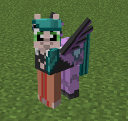 Size: 312x294 | Tagged: safe, pony, g4, darkstalkers, manecraft, mine little pony, minecraft, morrigan aensland, ponified, solo