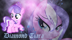 Size: 1920x1080 | Tagged: safe, artist:apple4evr, diamond tiara, g4, bedroom eyes, filly, older, vector, wallpaper, wet mane