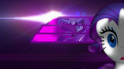 Size: 1366x768 | Tagged: safe, artist:eqestriandeviants, nightmare rarity, rarity, g4, lens flare, shadow, vector, wallpaper