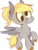 Size: 500x661 | Tagged: safe, artist:tweissie, derpy hooves, pegasus, pony, g4, alternate hairstyle, female, hooves, mare, ponytail, simple background, solo, transparent background