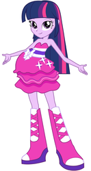 Size: 546x1028 | Tagged: safe, twilight sparkle, equestria girls, g4, my little pony equestria girls, boots, fall formal outfits, female, high heel boots, looking at you, pregnant, pregnant edit, pregnant equestria girls, solo, teen pregnancy, twilight ball dress