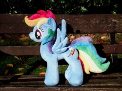 Size: 1067x800 | Tagged: safe, artist:tersaziu, rainbow dash, g4, irl, photo, plushie