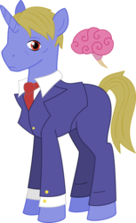 Size: 698x1143 | Tagged: safe, artist:lonely-chibi-dragon, pony, brain, hannibal, hannibal lecter, ponified, solo