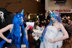 Size: 4288x2848 | Tagged: safe, princess celestia, princess luna, human, g4, cosplay, irl, irl human, photo