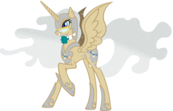 Size: 1600x1024 | Tagged: dead source, safe, artist:doctorxfizzle, mayor mare, nightmare moon, alicorn, pony, g4, corrupted, female, fusion, nightmarified, nightmayor moon, simple background, solo, the politics will last forever, transparent background