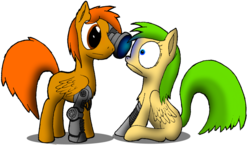 Size: 900x521 | Tagged: safe, artist:livingpixel, oc, oc only, oc:gold star, cyborg, pegasus, pony, eye