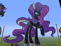 Size: 640x480 | Tagged: safe, artist:shadownite777, nightmare rarity, g4, minecraft, minecraft pixel art, pixel art