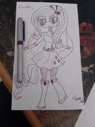 Size: 960x1280 | Tagged: safe, artist:joy-mitarashi-16, rarity, human, g4, female, humanized, solo, tailed humanization