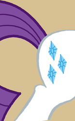 Size: 416x672 | Tagged: safe, rarity, g4, butt, cutie mark, female, plot, solo