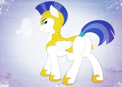 Size: 2500x1800 | Tagged: safe, artist:skipsy, pegasus, pony, butt, male, plot, royal guard, solo, stallion