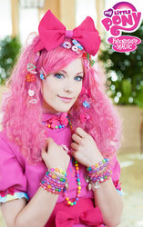 Size: 708x1129 | Tagged: safe, artist:alcblueyes, pinkie pie, human, g4, cosplay, decora, irl, irl human, lolita fashion, photo