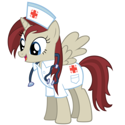 Size: 3000x3000 | Tagged: safe, artist:otfor2, oc, oc only, alicorn, pony, alicorn oc, high res, nurse, solo