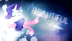 Size: 1920x1080 | Tagged: safe, artist:pssyndrome, rarity, g4, clothes, female, scarf, solo, wallpaper