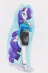 Size: 2160x3269 | Tagged: safe, artist:dp360, rarity, anthro, unguligrade anthro, g4, ambiguous facial structure, female, solo