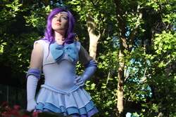 Size: 4272x2848 | Tagged: safe, artist:mraudrss, rarity, human, g4, clothes, cosplay, crossover, gloves, hand on hip, irl, irl human, long gloves, photo, sailor moon (series), sailor rarity, solo
