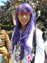Size: 720x960 | Tagged: safe, artist:costumepartycosplay, rarity, human, g4, animazement, cosplay, glasses, irl, irl human, measuring tape, photo, solo