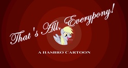 Size: 3000x1600 | Tagged: safe, artist:zenkonto, derpy hooves, pegasus, pony, g4, female, looney tunes, mare, solo