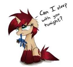 Size: 1172x1083 | Tagged: safe, artist:vulpessentia, oc, oc only, oc:rho, mouth hold, solo