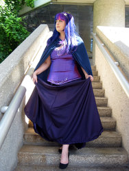 Size: 2448x3264 | Tagged: safe, artist:peonycosplay, twilight sparkle, human, g4, clothes, cosplay, curtsey, dress, irl, irl human, photo, solo