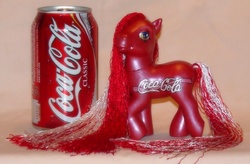 Size: 600x394 | Tagged: safe, artist:flyingpony, coca-cola, customized toy, drink, irl, photo, toy