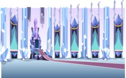 Size: 13625x8383 | Tagged: safe, absurd resolution, background, crystal palace, scenery, throne room