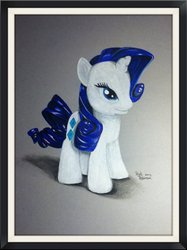 Size: 772x1034 | Tagged: safe, artist:pencilrick, rarity, g4, brushable, female, solo, toy