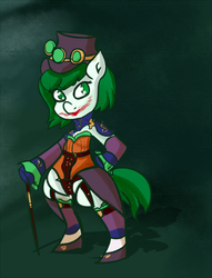 Size: 762x1000 | Tagged: artist needed, safe, pony, bipedal, duela dent, ponified, solo