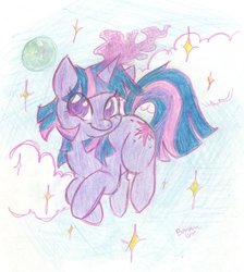 Size: 846x944 | Tagged: safe, artist:banami-luv, twilight sparkle, g4, female, solo, traditional art