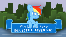 Size: 1366x768 | Tagged: safe, artist:mostlyponyart, rainbow dash, g4, female, game, solo