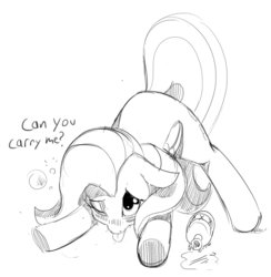 Size: 877x898 | Tagged: safe, artist:mewball, fluttershy, pegasus, pony, g4, :p, alcohol, blushing, bubble, cute, dialogue, drunk, drunkershy, falling, female, floppy ears, mare, monochrome, one eye closed, shyabetes, sketch, solo, tongue out, wink