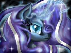 Size: 800x600 | Tagged: safe, artist:starletnightwind, nightmare rarity, g4, corrupted, female, magic, solo